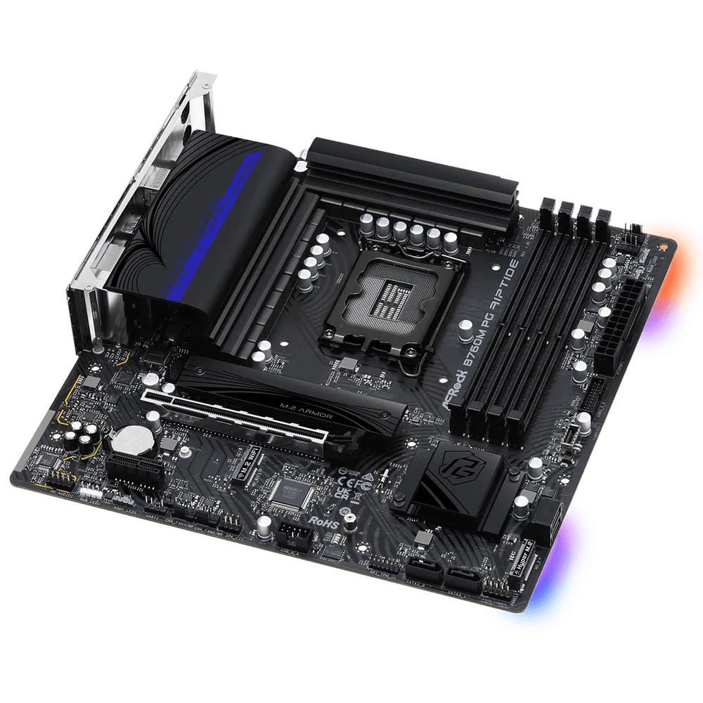 ASRock B760M PG Riptide Intel 700 Series mATX Motherboard | 90 - MXBL60 - A0UAYZ | - Vektra Computers LLC ASRock B760M PG Riptide Intel 700 Series mATX Motherboard | 90 - MXBL60 - A0UAYZ | - Vektra Computers LLC